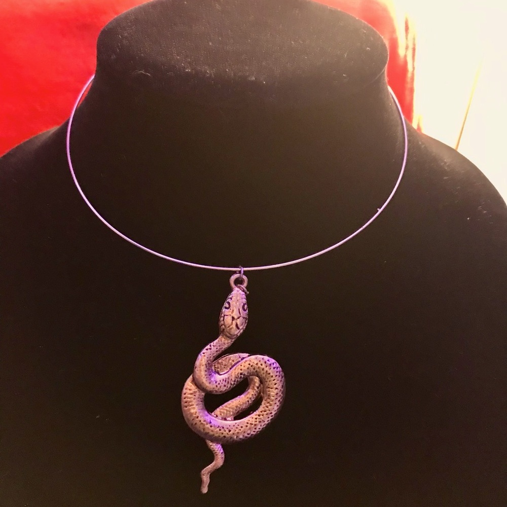 Bebe Snake Gold Choker Necklace